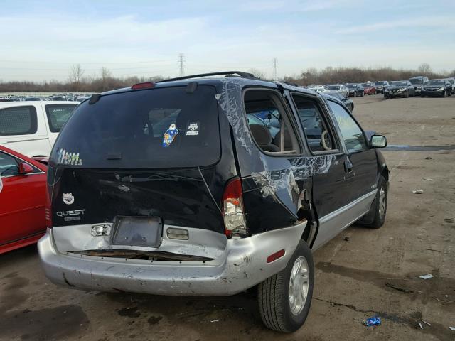 4N2ZN1112WD815627 - 1998 NISSAN QUEST XE BLACK photo 4