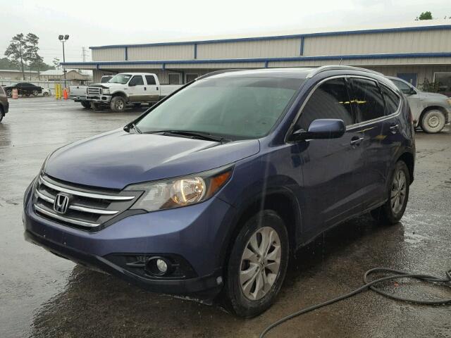 2HKRM4H70EH604713 - 2014 HONDA CR-V BLUE photo 2