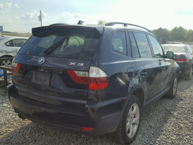 WBXPC93428WJ02954 - 2008 BMW X3 3.0SI BLACK photo 4