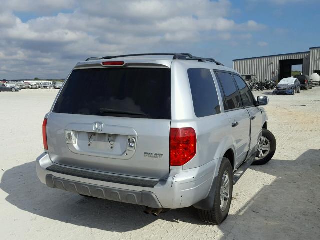 2HKYF18784H527883 - 2004 HONDA PILOT EXL SILVER photo 4