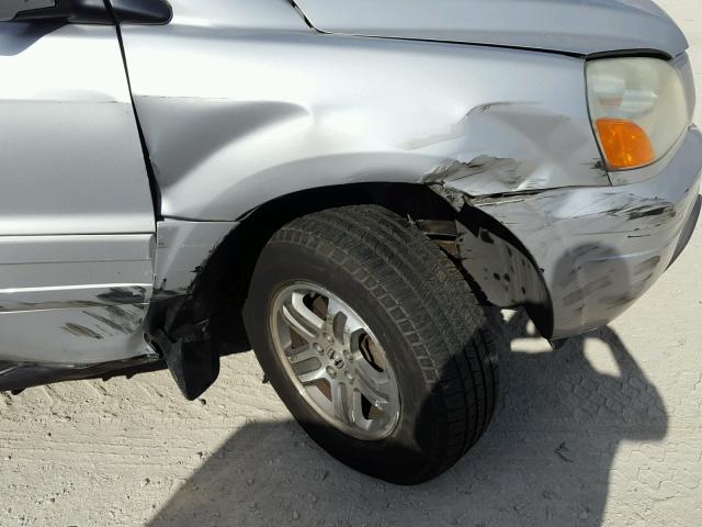 2HKYF18784H527883 - 2004 HONDA PILOT EXL SILVER photo 9