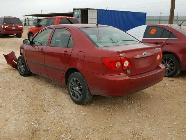 JTDBR32E970112847 - 2007 TOYOTA COROLLA CE MAROON photo 3