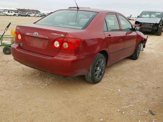 JTDBR32E970112847 - 2007 TOYOTA COROLLA CE MAROON photo 4