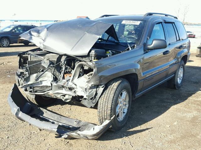 1J4GW48SX4C356867 - 2004 JEEP GRAND CHER GRAY photo 2