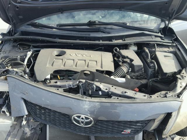 1NXBU4EE1AZ367018 - 2010 TOYOTA COROLLA BA GRAY photo 7