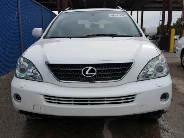 JTJHW31U472039707 - 2007 LEXUS RX 400H WHITE photo 9