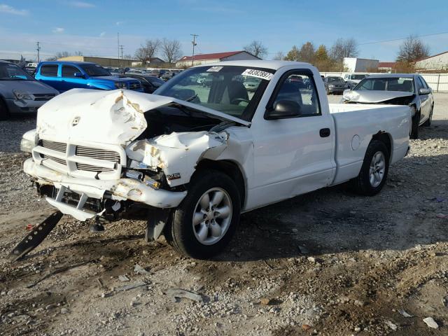 1B7FL26X6XS239259 - 1999 DODGE DAKOTA WHITE photo 2