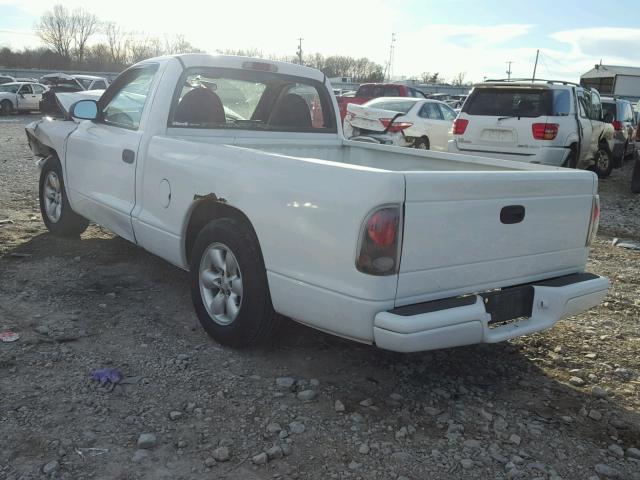 1B7FL26X6XS239259 - 1999 DODGE DAKOTA WHITE photo 3