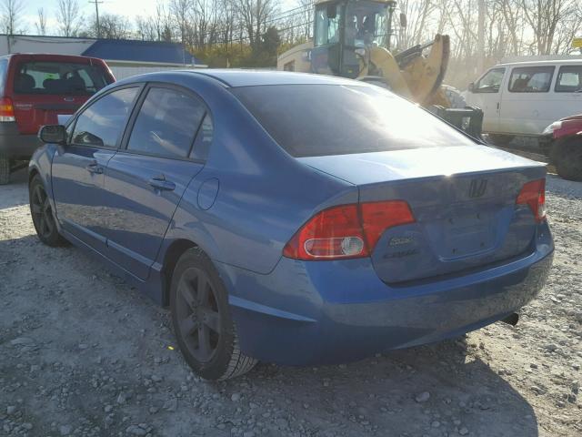 1HGFA16887L047331 - 2007 HONDA CIVIC EX 蓝色 照片 3