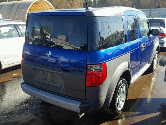 5J6YH18635L009334 - 2005 HONDA ELEMENT EX BLUE photo 4