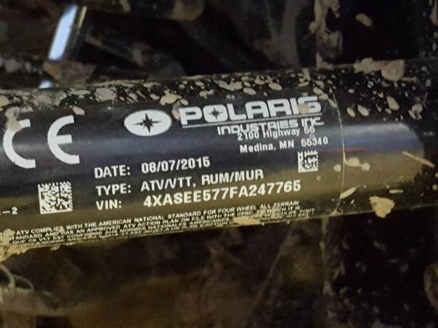 4XASEE577FA247765 - 2015 POLARIS SPORTSMAN WHITE photo 10