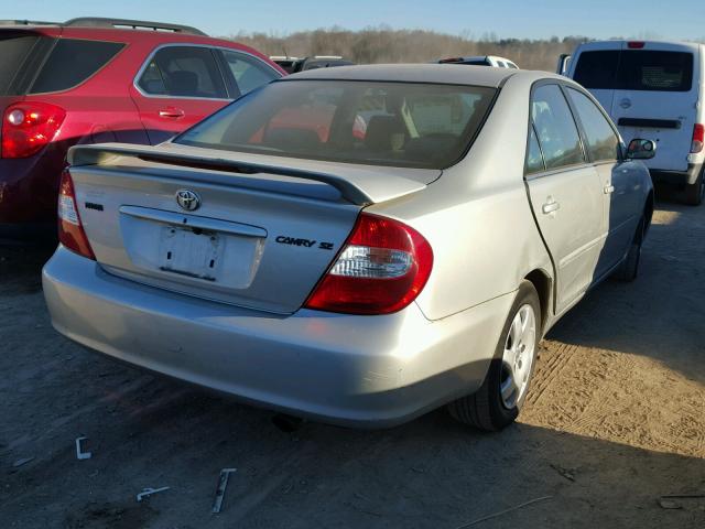 4T1BE32K63U255108 - 2003 TOYOTA CAMRY LE SILVER photo 4