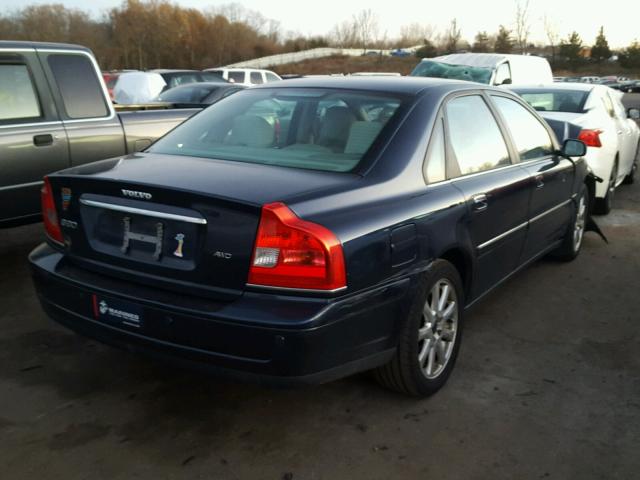 YV1TH59H041373920 - 2004 VOLVO S80 2.5T BLUE photo 4