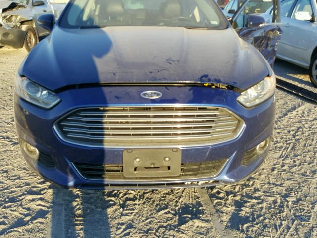 3FA6P0K95DR133477 - 2013 FORD FUSION TIT BLUE photo 7