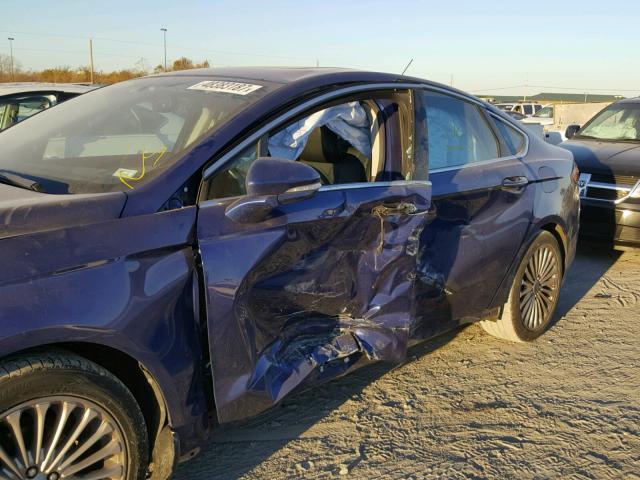 3FA6P0K95DR133477 - 2013 FORD FUSION TIT BLUE photo 9