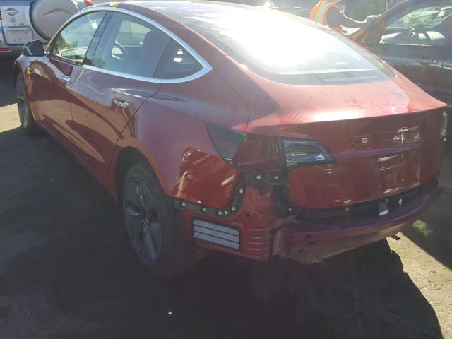 5YJ3E1EA8JF022109 - 2018 TESLA MODEL 3 წითელი ფოტო 3