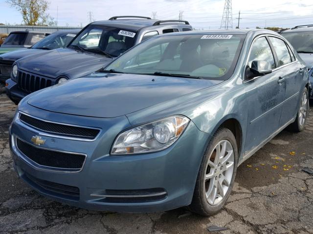 1G1ZH57B69F255596 - 2009 CHEVROLET MALIBU 1LT GREEN photo 2