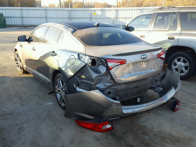 5XXGR4A68DG151882 - 2013 KIA OPTIMA SX GRAY photo 3