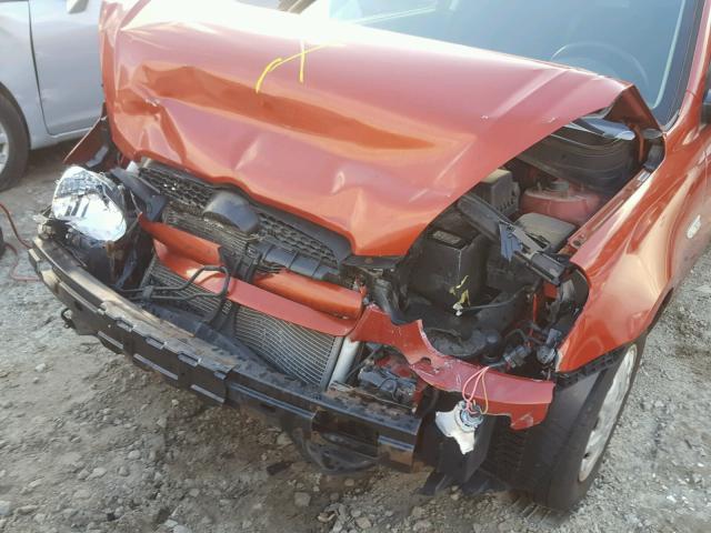 KMHCM36C78U071118 - 2008 HYUNDAI ACCENT GS ORANGE photo 9