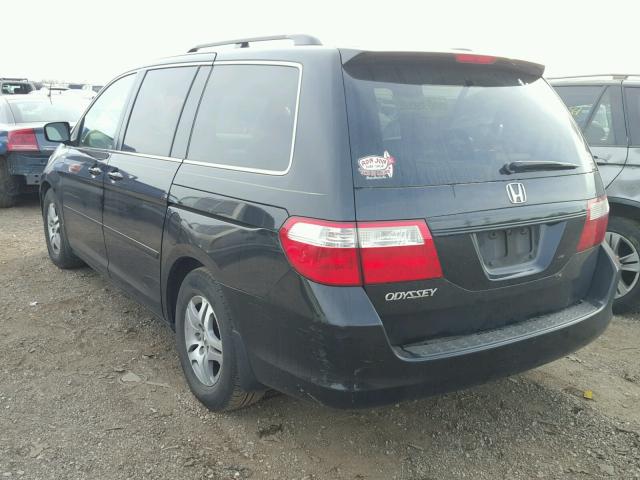 5FNRL38656B454246 - 2006 HONDA ODYSSEY EX BLACK photo 3