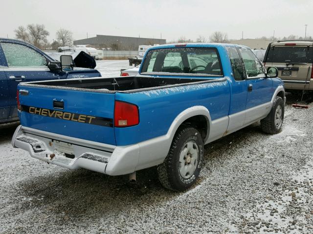 1GCDT19W8R8116924 - 1994 CHEVROLET S TRUCK S1 BLUE photo 4