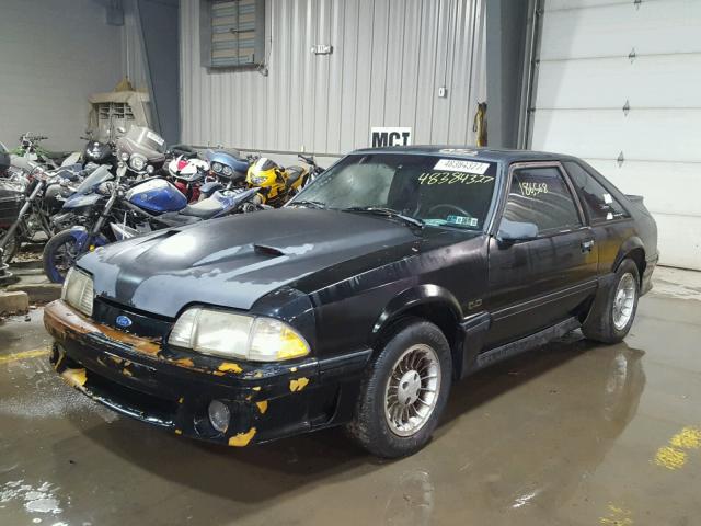 1FACP42E8LF199668 - 1990 FORD MUSTANG GT BLACK photo 2