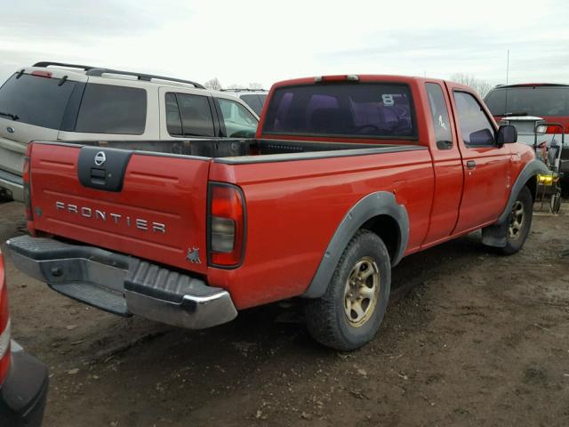 1N6DD26S72C357507 - 2002 NISSAN FRONTIER K RED photo 4