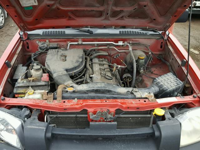 1N6DD26S72C357507 - 2002 NISSAN FRONTIER K RED photo 7