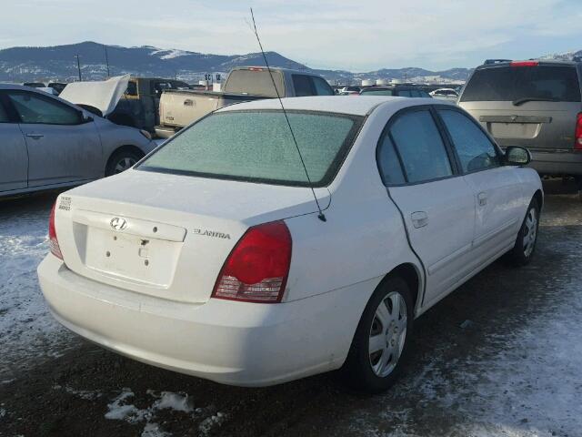 KMHDN46D96U262407 - 2006 HYUNDAI ELANTRA GL WHITE photo 4