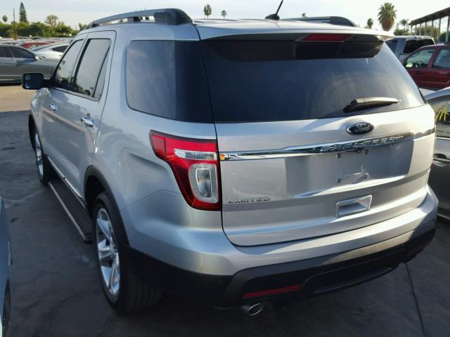 1FM5K7F82DGC30430 - 2013 FORD EXPLORER L SILVER photo 3