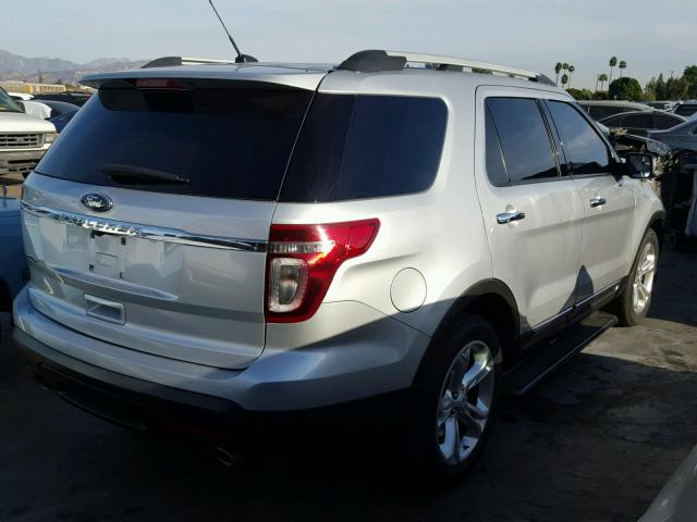 1FM5K7F82DGC30430 - 2013 FORD EXPLORER L SILVER photo 4