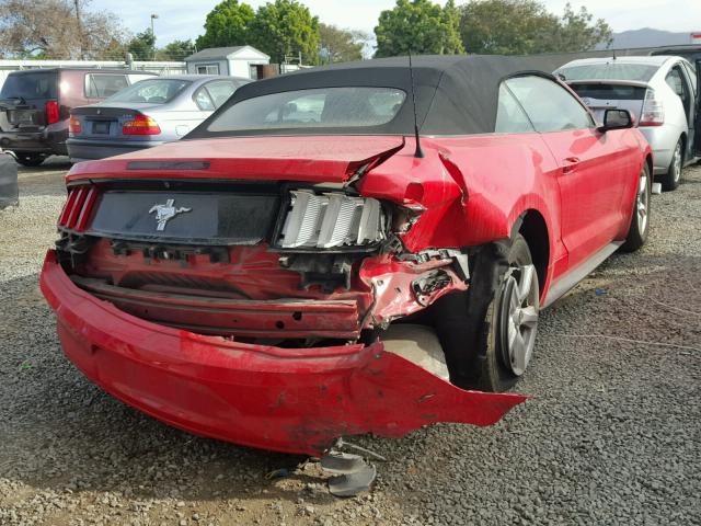 1FATP8EM4F5359842 - 2015 FORD MUSTANG RED photo 4