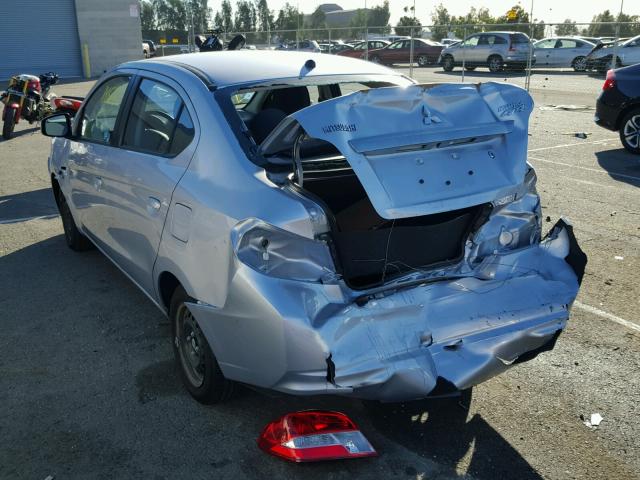 ML32F3FJ2HHF17456 - 2017 MITSUBISHI MIRAGE G4 SILVER photo 3