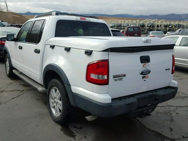 1FMEU51K87UA30269 - 2007 FORD EXPLORER S WHITE photo 3