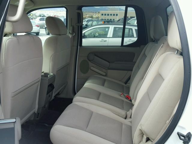 1FMEU51K87UA30269 - 2007 FORD EXPLORER S WHITE photo 6