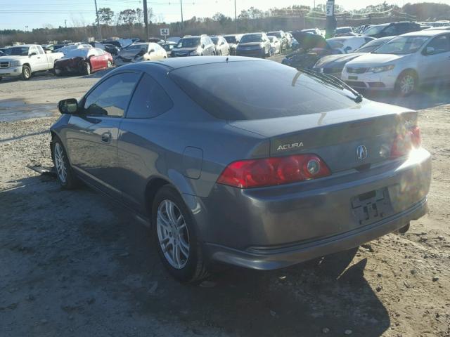 JH4DC54805S014626 - 2005 ACURA RSX GRAY photo 3