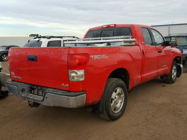 5TFBV54138X082528 - 2008 TOYOTA TUNDRA DOU RED photo 4