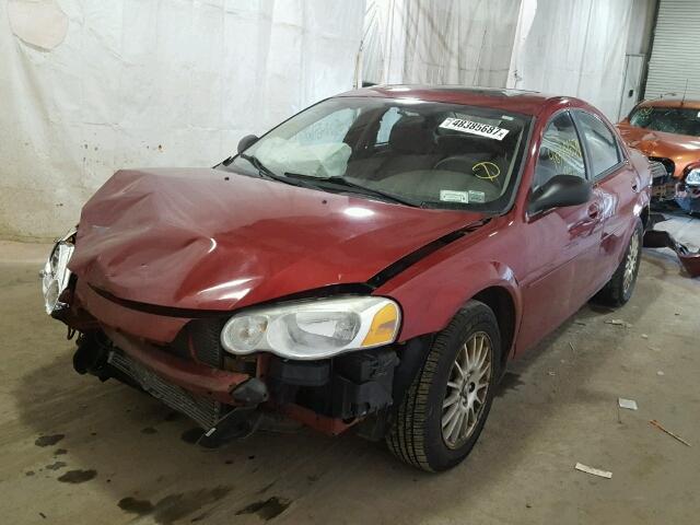 1C3AL56R24N287871 - 2004 CHRYSLER SEBRING LX RED photo 2