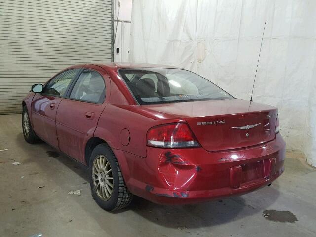 1C3AL56R24N287871 - 2004 CHRYSLER SEBRING LX RED photo 3