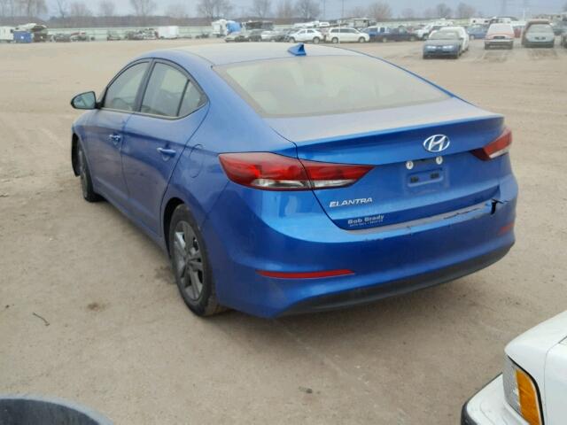 5NPD84LF6HH109594 - 2017 HYUNDAI ELANTRA SE BLUE photo 3