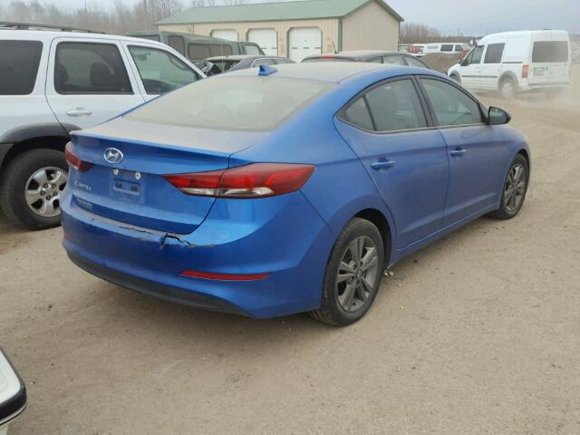 5NPD84LF6HH109594 - 2017 HYUNDAI ELANTRA SE BLUE photo 4