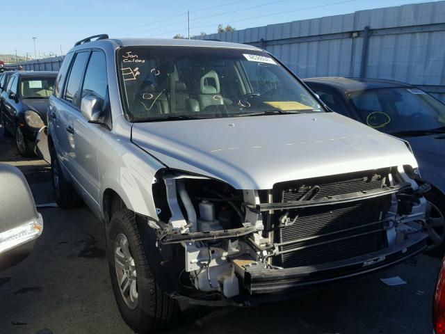 2HKYF18654H517206 - 2004 HONDA PILOT EXL SILVER photo 1