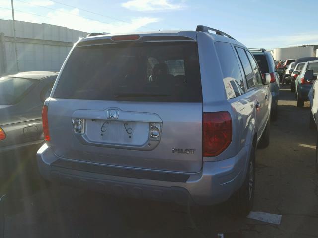 2HKYF18654H517206 - 2004 HONDA PILOT EXL SILVER photo 4