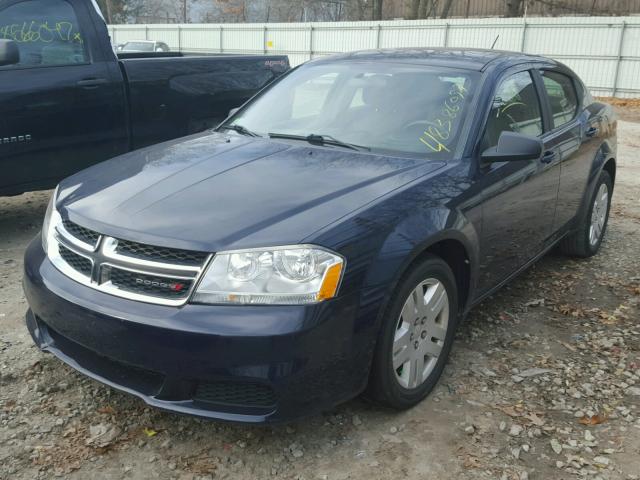 1C3CDZABXDN622138 - 2013 DODGE AVENGER SE BLUE photo 2