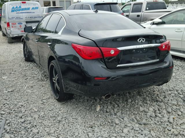 JN1BV7AP6EM684795 - 2014 INFINITI Q50 BASE BLACK photo 3