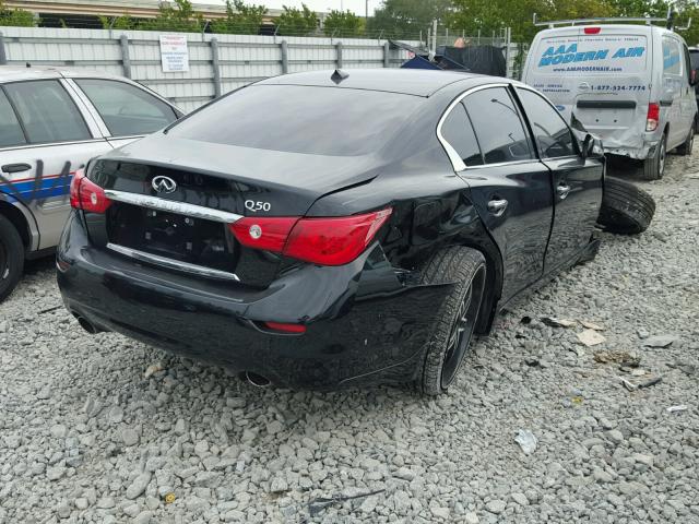 JN1BV7AP6EM684795 - 2014 INFINITI Q50 BASE BLACK photo 4