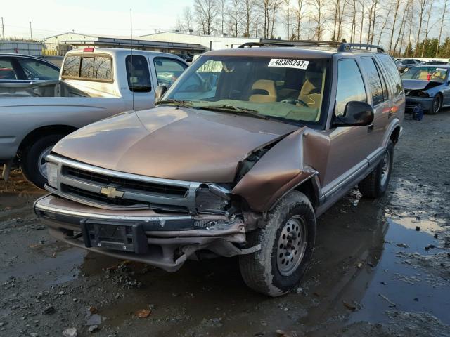 1GNDT13W7T2175571 - 1996 CHEVROLET BLAZER TAN photo 2