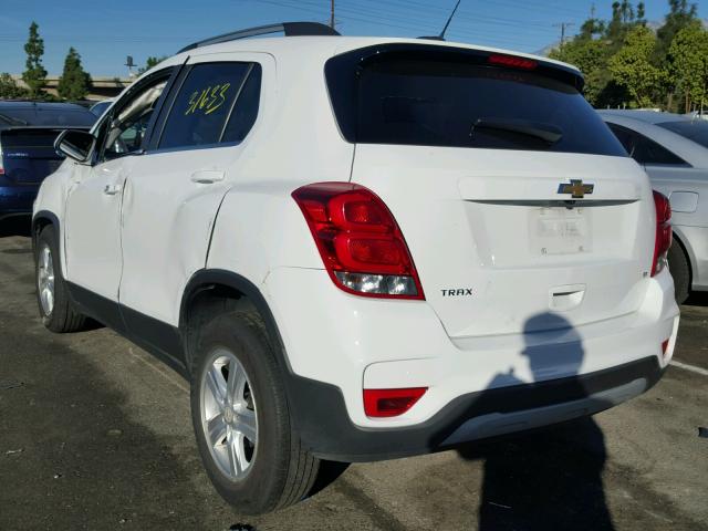 3GNCJLSB7HL134486 - 2017 CHEVROLET TRAX 1LT WHITE photo 3