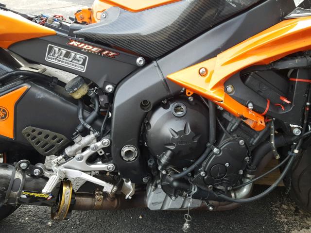 JYARJ16E29A014143 - 2009 YAMAHA YZFR6 ORANGE photo 7