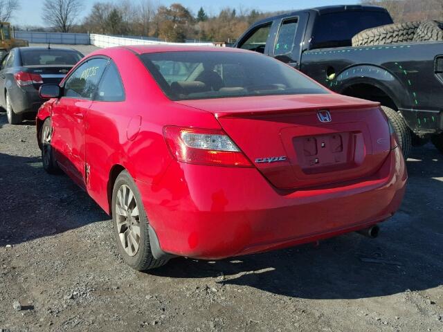 2HGFG12839H501098 - 2009 HONDA CIVIC EX RED photo 3